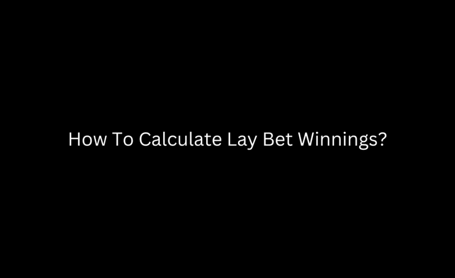 How To Calculate Lay Bet Winnings?