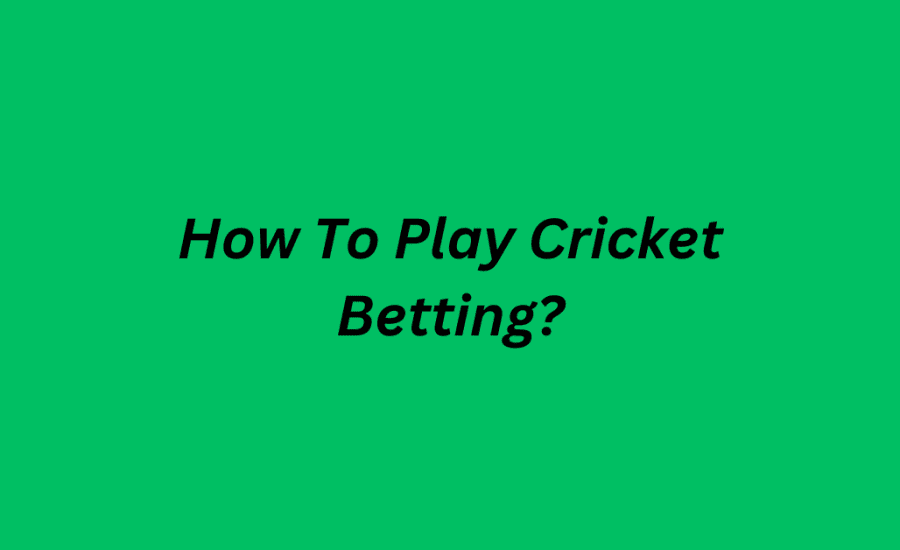 How To Play Cricket Betting?