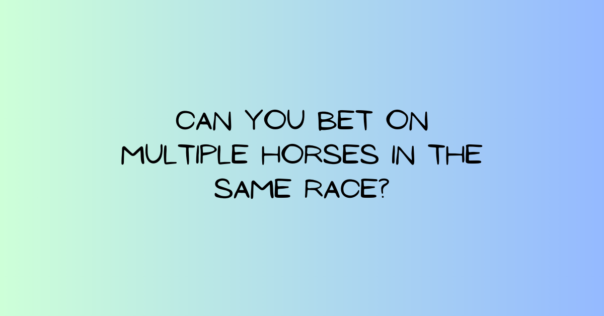 Can You Bet On Multiple Horses In The Same Race?