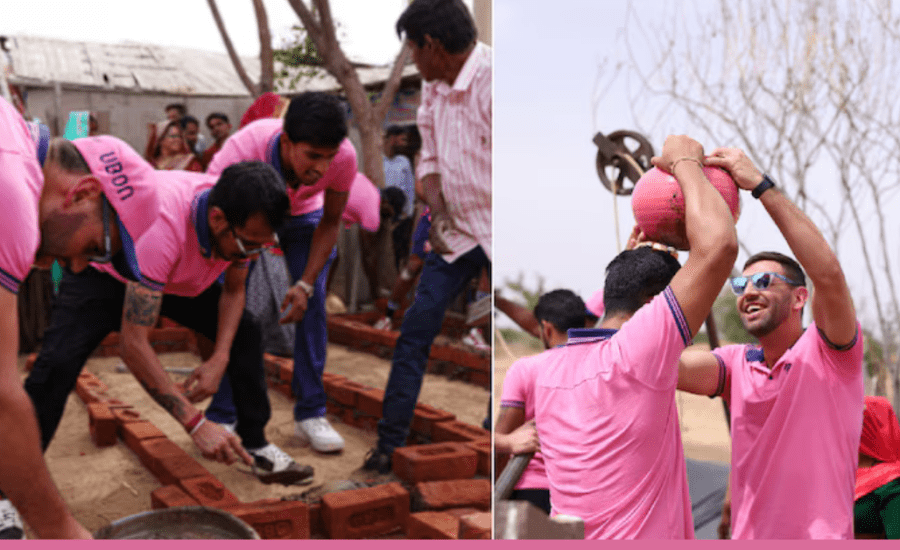 IPL 2024: Goggles on eyes, brick in hand… Yuzvendra Chahal, who became a mason, also made bread, see Tashan