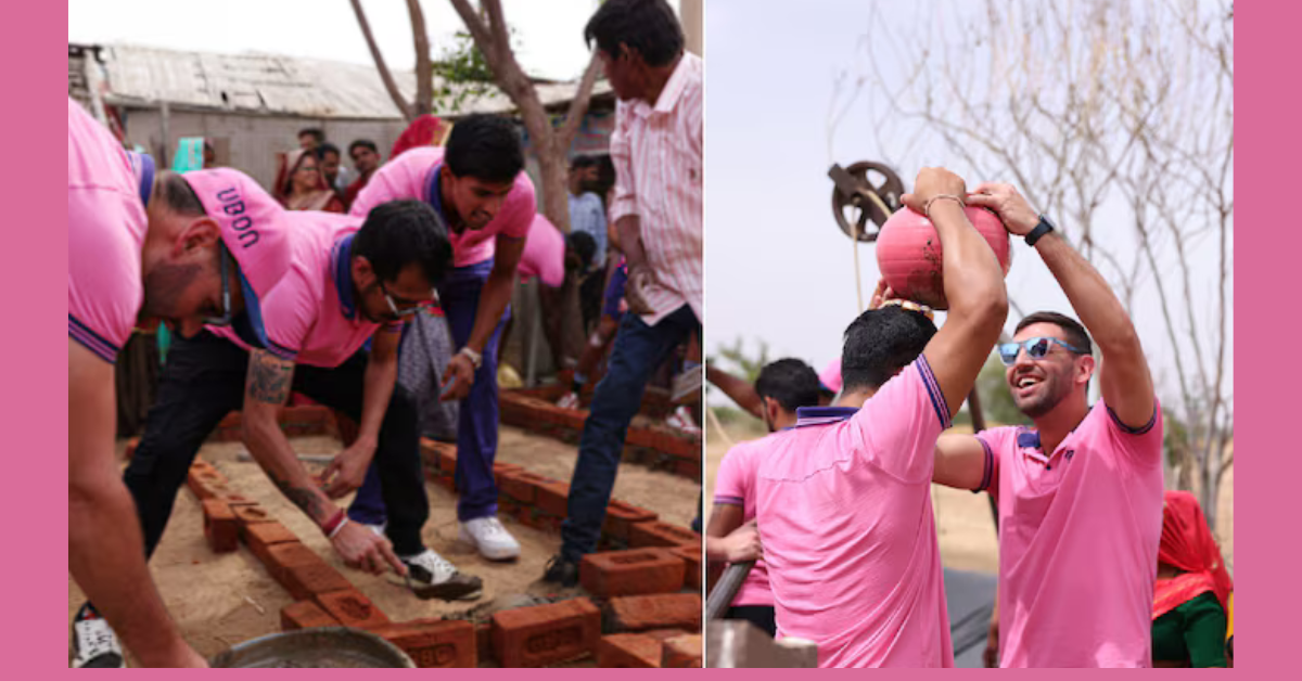 IPL 2024: Goggles on eyes, brick in hand… Yuzvendra Chahal, who became a mason, also made bread, see Tashan