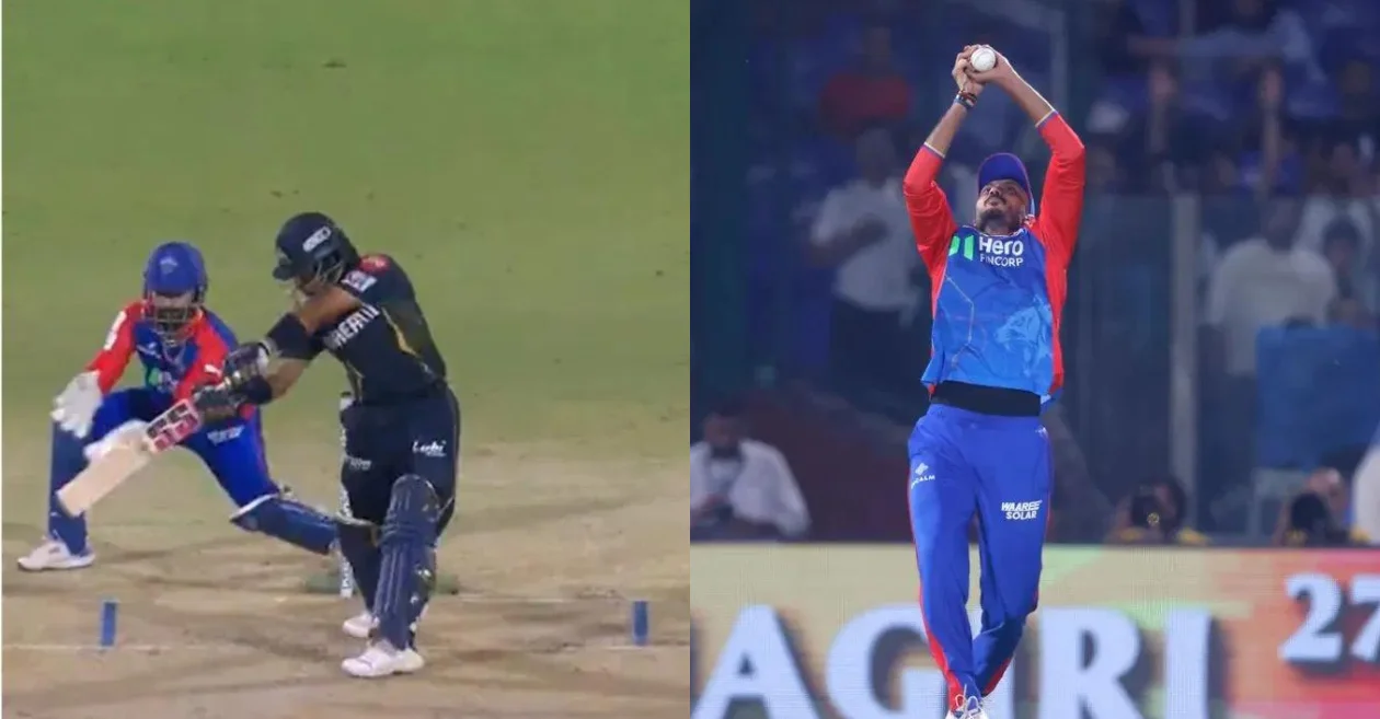 Axar Patel jumps high to grab an astonishing catch of Wriddhiman Saha in DC vs GT match