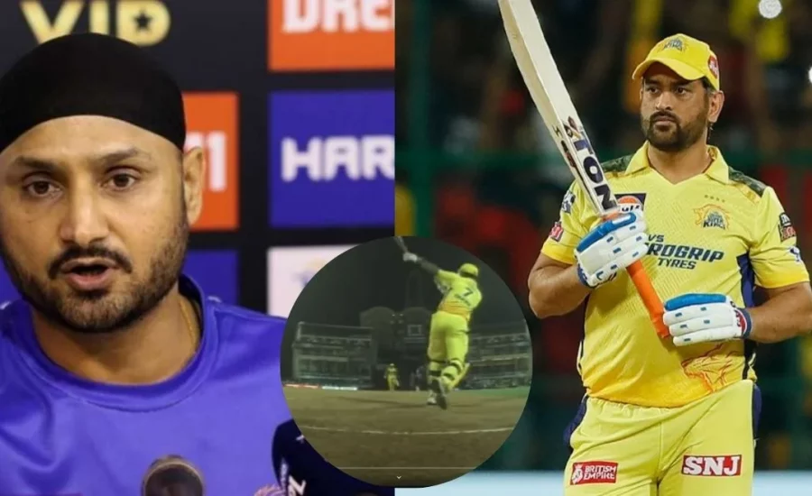 “Bahut bada teer nahi maar liya” – Harbhajan Singh loses cool at anchor for praising MS Dhoni’s one-handed six