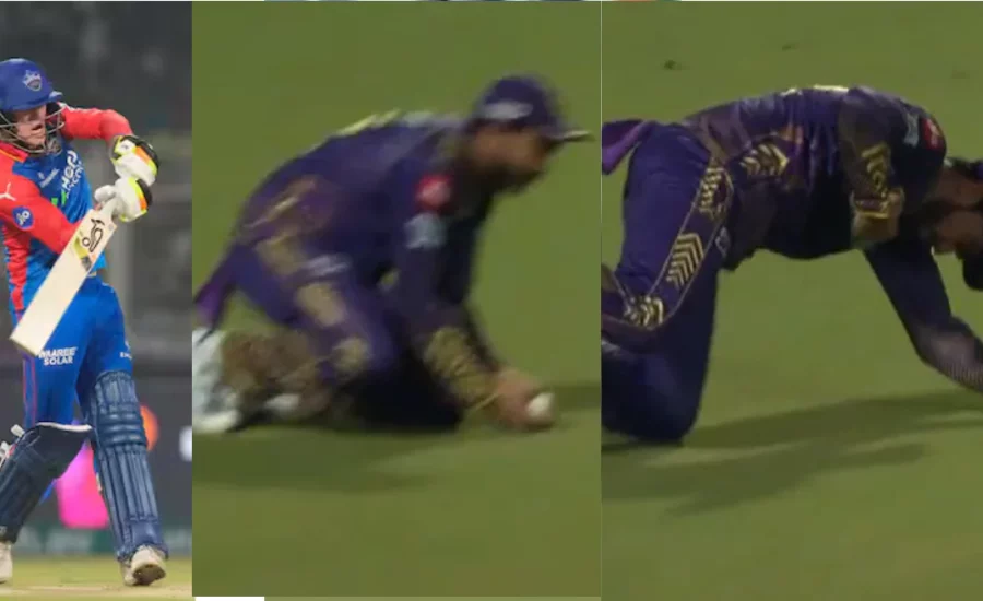 Venkatesh Iyer dismisses Jake Fraser-McGurk with a phenomenal catch in KKR vs DC game