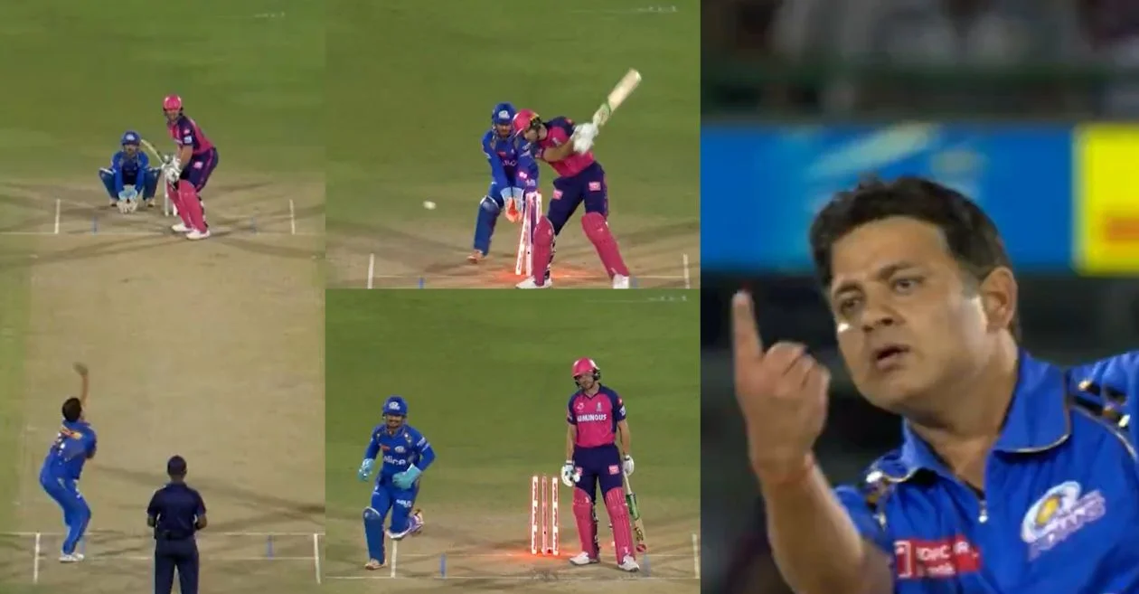 Piyush Chawla celebrates fiercely as he outsmarts Jos Buttler with precision in RR vs MI