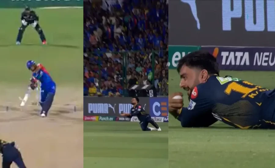 Rashid Khan takes a spectacular catch to dismiss Shai Hope in DC vs GT clash at IPL 2024