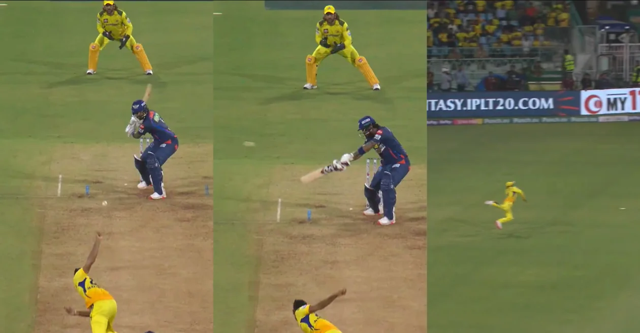 Ravindra Jadeja takes a flying catch to dismiss KL Rahul in LSG vs CSK clash in IPL 2024