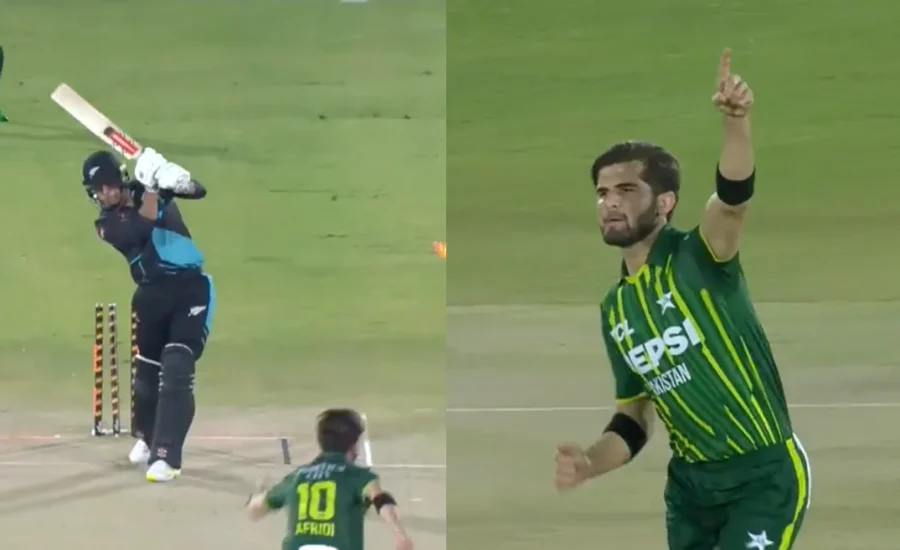 Shaheen Afridi castles Tim Robinson with a ripper in PAK vs NZ 1st T20I