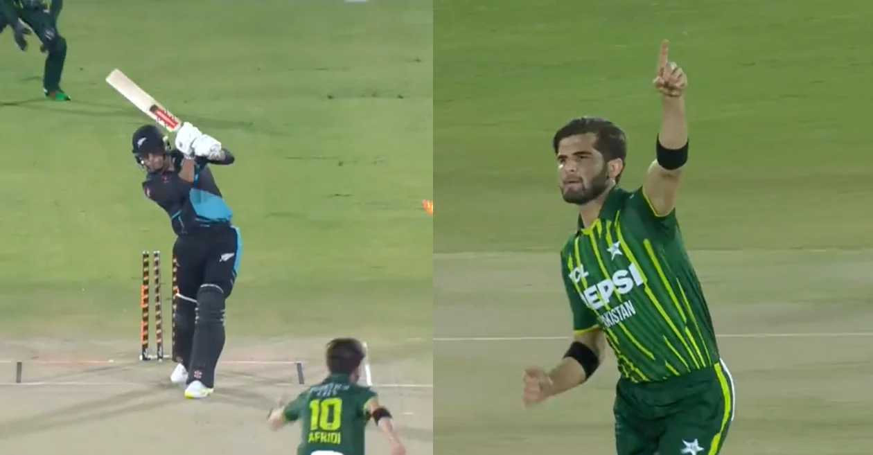 Shaheen Afridi castles Tim Robinson with a ripper in PAK vs NZ 1st T20I