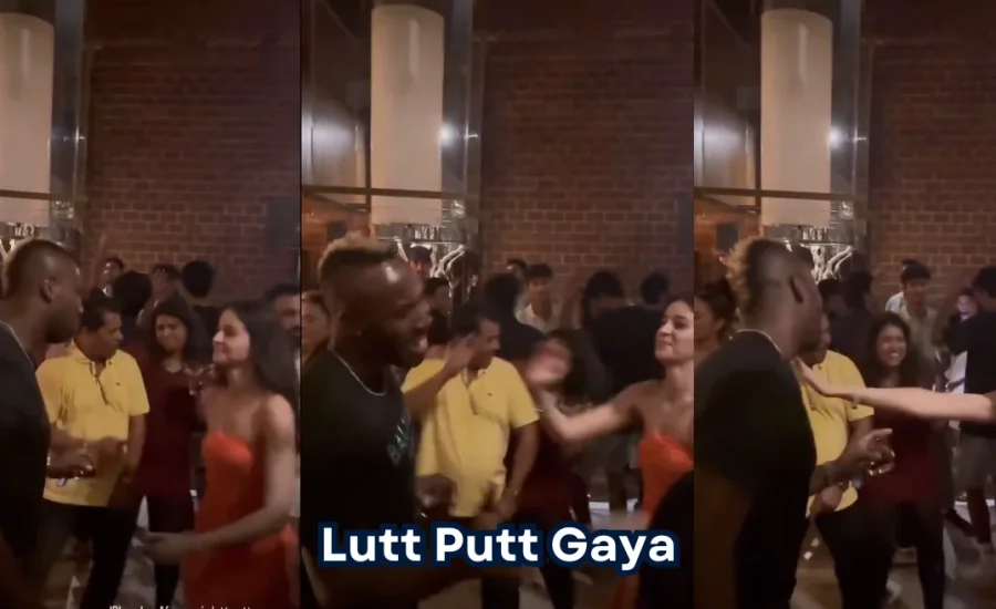 Andre Russell dances with Bollywood actress Ananya Panday in KKR’s title winning party