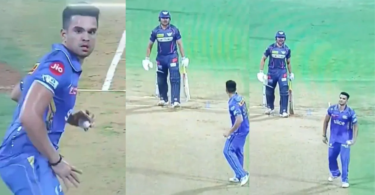 Arjun Tendulkar gives a death stare to Marcus Stoinis during MI vs LSG clash | IPL 2024