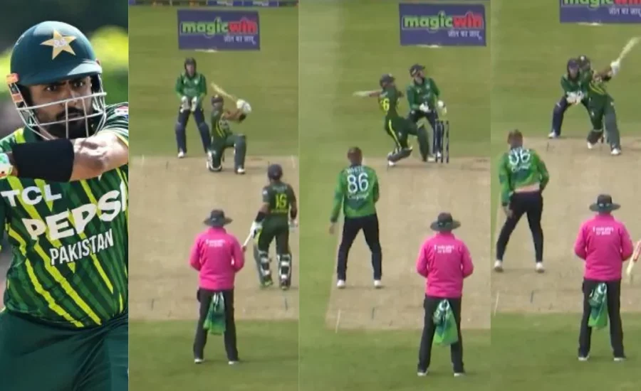 Babar Azam hits 4 massive sixes off Benjamin White in the third T20I against Ireland