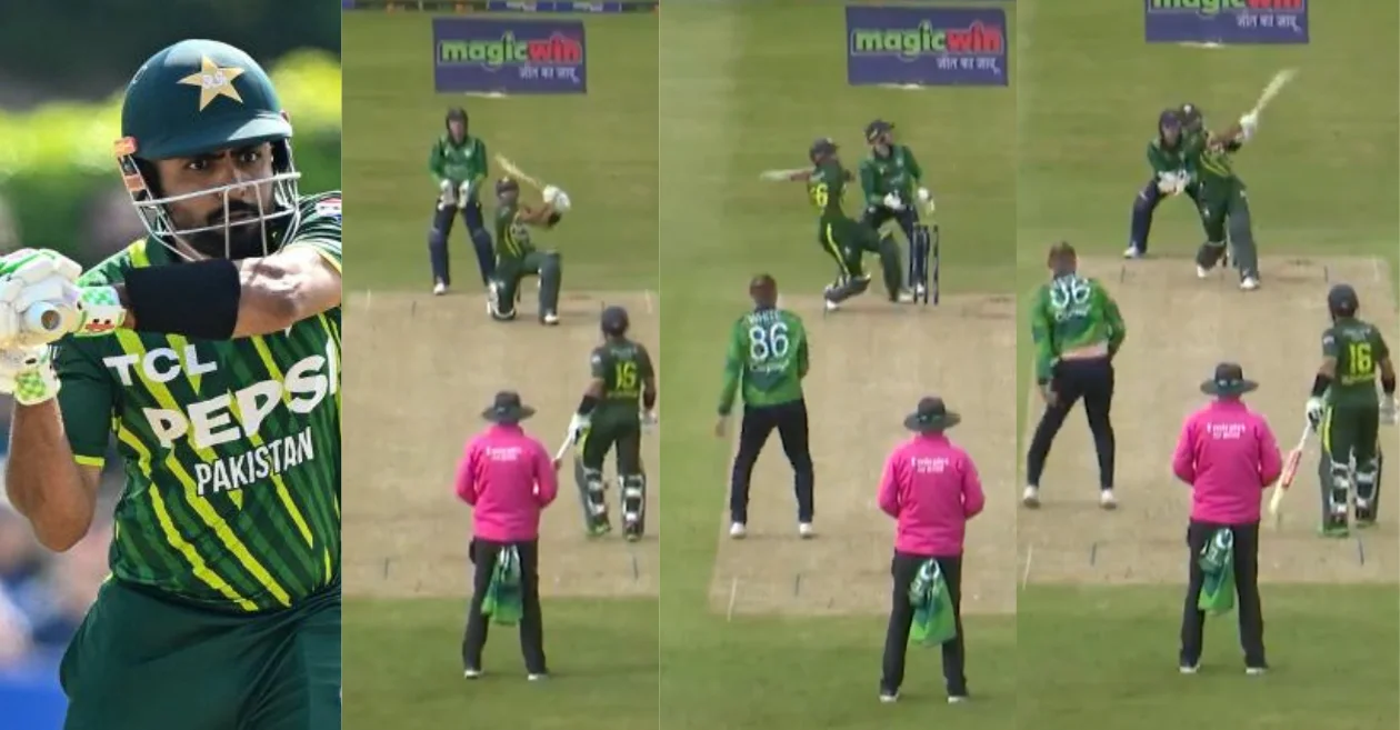 Babar Azam hits 4 massive sixes off Benjamin White in the third T20I against Ireland