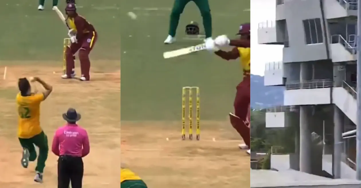 WI vs SA : Brandon King hits a massive six off Gerald Coetzee in the first T20I