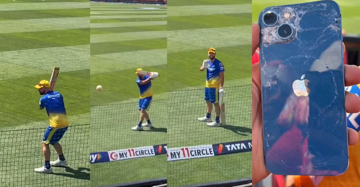 Daryl Mitchell’s practice shot shatters a fan’s iPhone, CSK batter presents special gift in return | IPL 2024