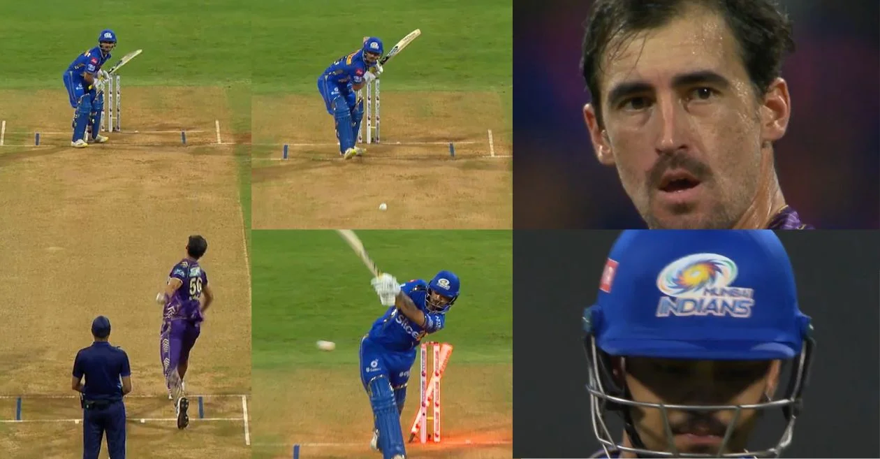 MI vs KKR:Mitchell Starc bowls an absolute ripper to send Ishan Kishan’s leg stump for a walk | IPL 2024