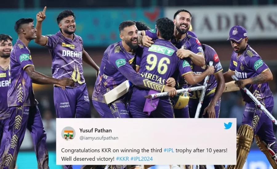 Twitter erupts as KKR thrash SRH in a one-sided final contest to clinch the IPL 2024 title