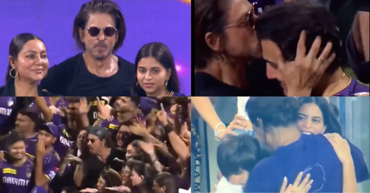 Emotional Shah Rukh Khan celebrates KKR’s IPL 2024 win with daughter Suhana, warmly embraces Gautam Gambhir