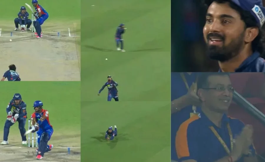 KL Rahul takes a sensational juggling catch to get rid of Shai Hope in DC vs LSG clash | IPL 2024