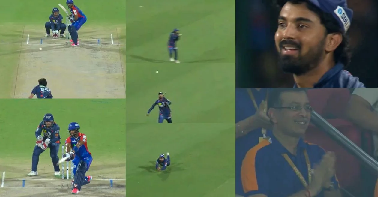 KL Rahul takes a sensational juggling catch to get rid of Shai Hope in DC vs LSG clash | IPL 2024