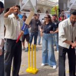 KL Rahul plays gully cricket bats left handed