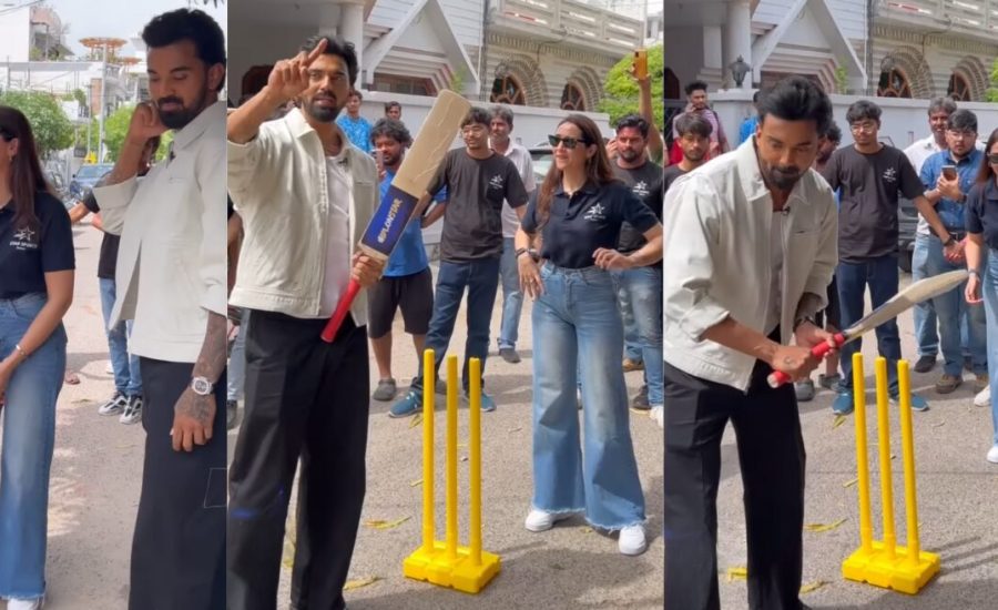 KL Rahul plays gully cricket; bats left-handed | IPL 2024