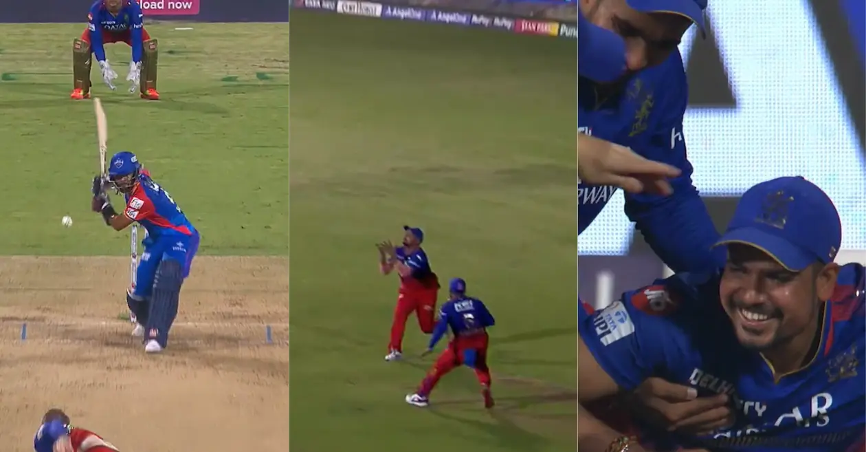 IPL 2024: Karn Sharma takes a spectacular diving catch to dismiss Shai Hope during RCB vs DC clash