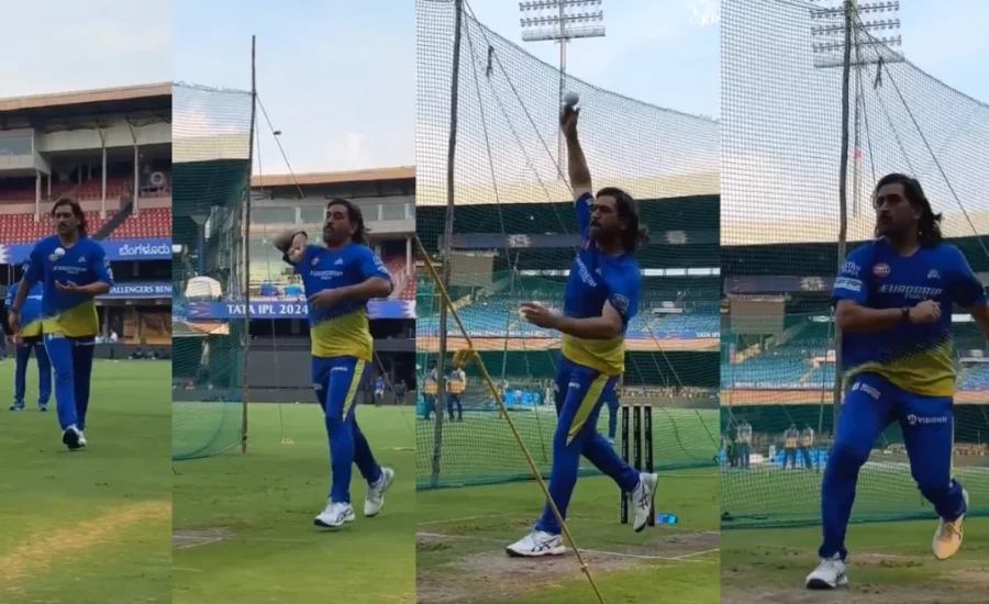 IPL 2024: MS Dhoni exhibits his bowling avatar ahead of crucial RCB vs CSK match