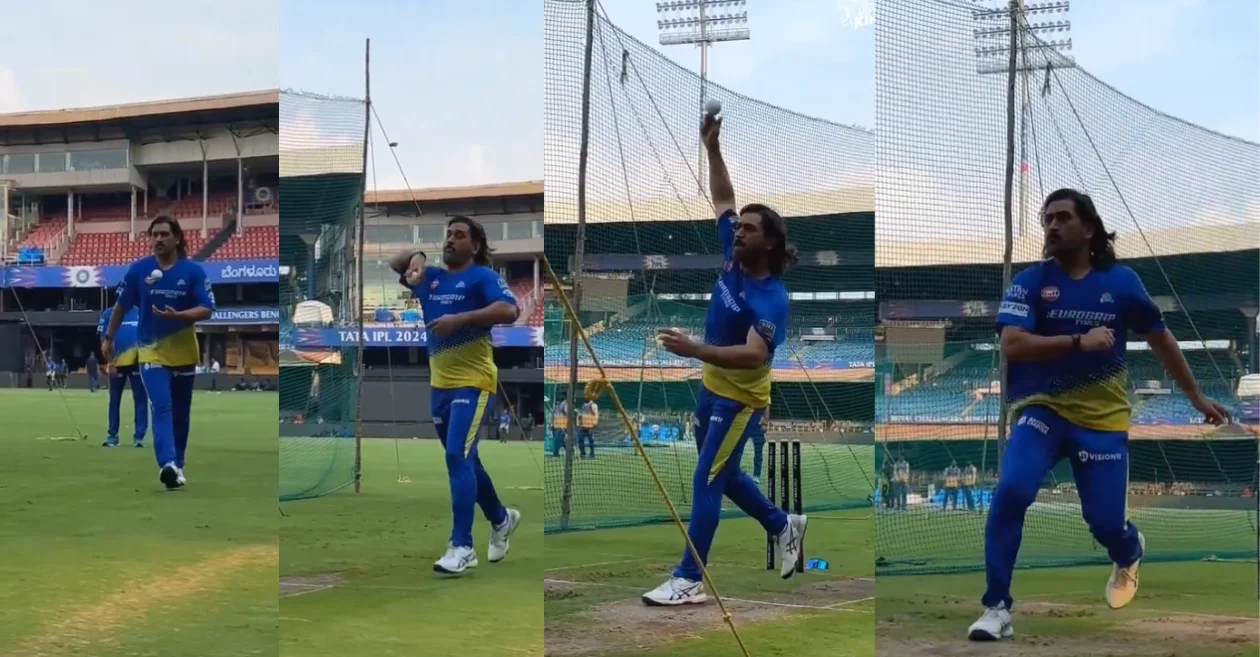 IPL 2024: MS Dhoni exhibits his bowling avatar ahead of crucial RCB vs CSK match