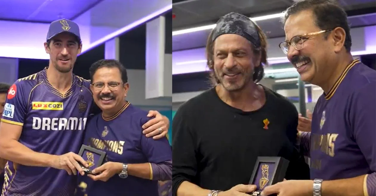 KKR CEO honours Mitchell Starc, Andre Russell and others after IPL 2024 title win; Shah Rukh Khan gets a special award