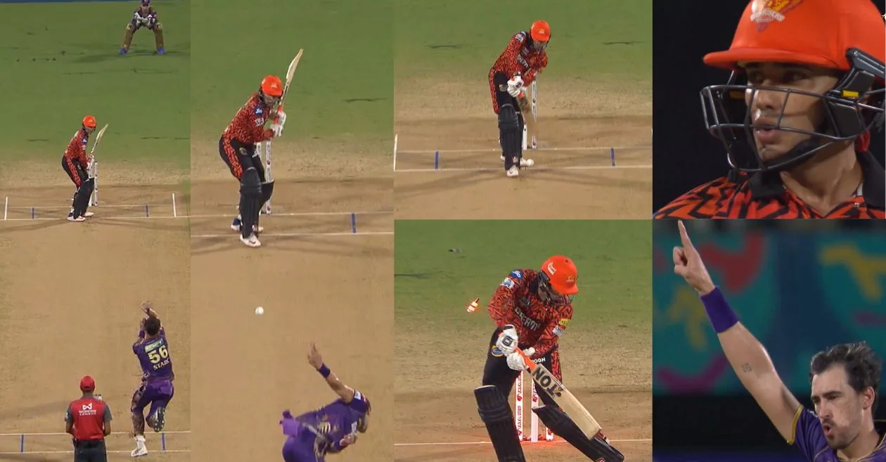 Mitchell Starc cleans up Abhishek Sharma with a peach of a delivery | IPL 2024 Final, KKR vs SRH