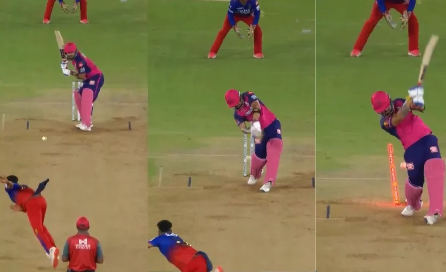 IPL 2024 : Mohammed Siraj cleans up Riyan Parag with a brilliant in-swinger in RR vs RCB match