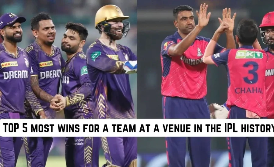 Top 5: Most wins for a team at a venue in the IPL history