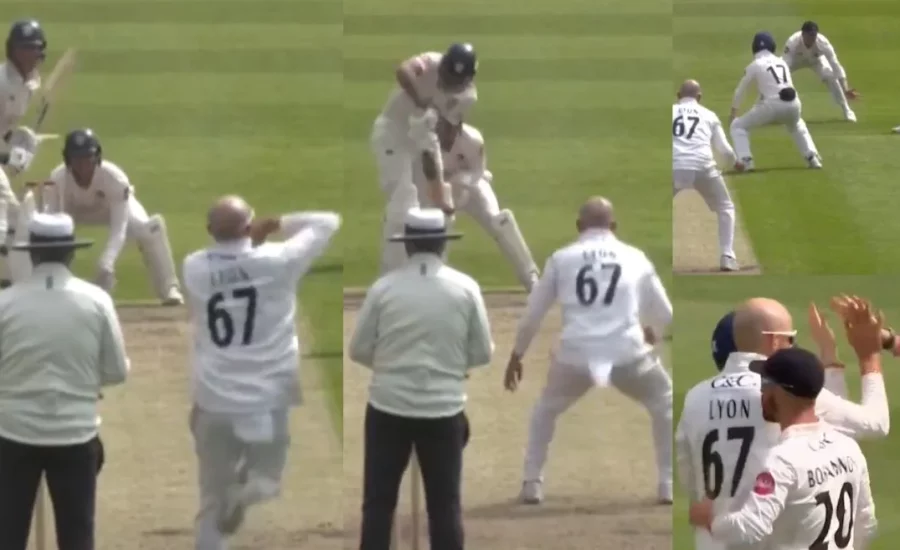 Nathan Lyon takes just 8 balls to get rid of Ben Stokes in County Championship Division One 2024