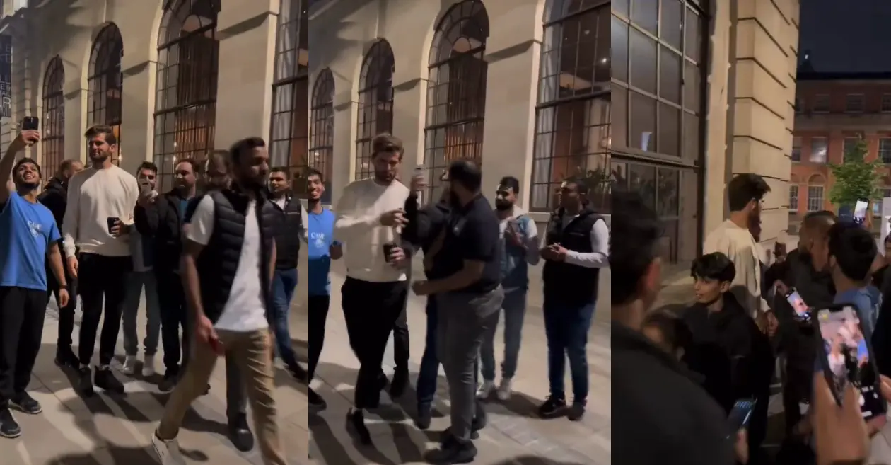 Fans mob Pakistan’s Shaheen Afridi on Leeds’ streets following clash with Afghan supporter