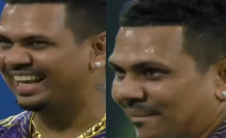 Sunil Narine celebrates with a rare display of a broad smile after dismissing Ayush Badoni in LSG vs KKR clash | IPL 2024