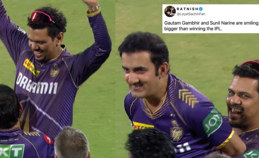 IPL 2024: Fans go berserk as Sunil Narine and Gautam Gambhir lifts each other, smiles together after KKR’s title triumph