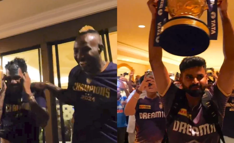 IPL 2024: Shreyas Iyer and Sunil Narine’s special celebration with KKR teammates goes viral