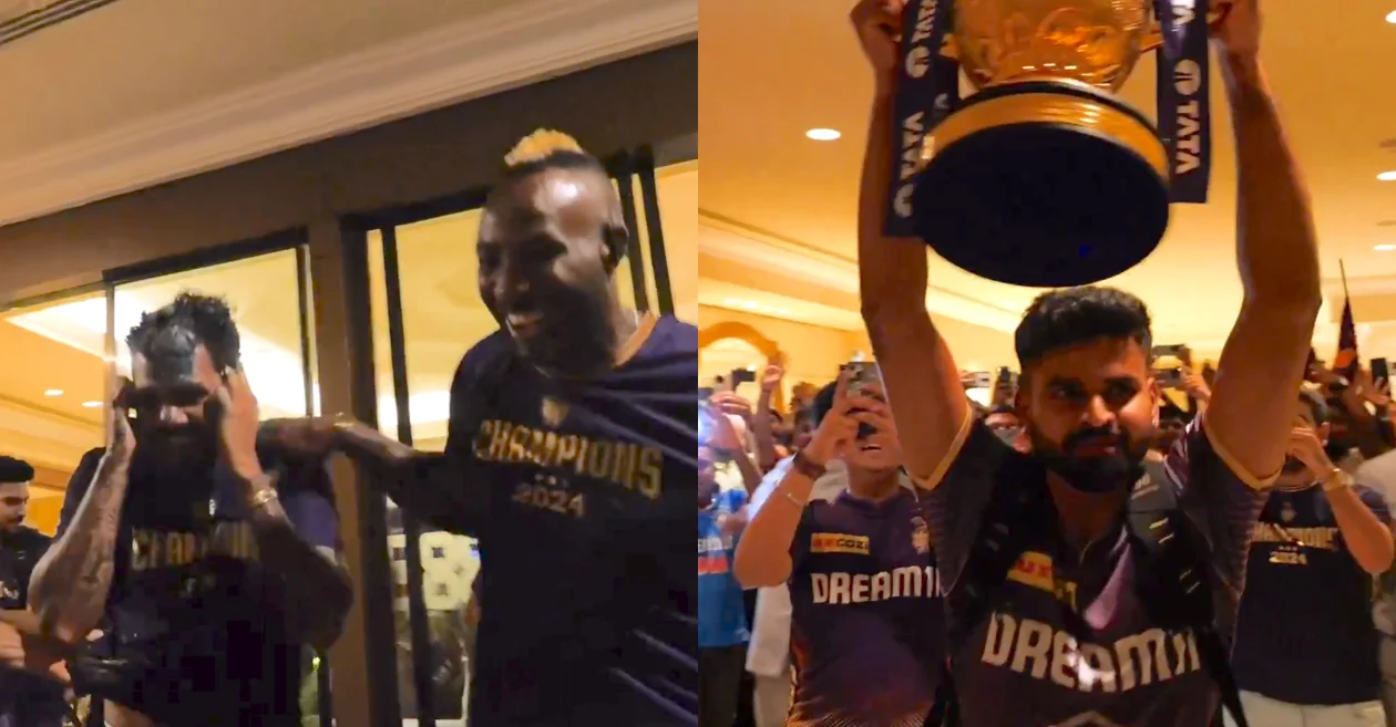 IPL 2024: Shreyas Iyer and Sunil Narine’s special celebration with KKR teammates goes viral