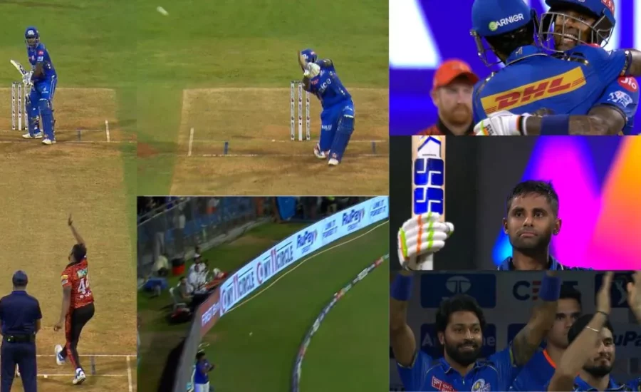 IPL 2024:Suryakumar Yadav unleashes beast mode; smashes century with a six during MI vs SRH clash