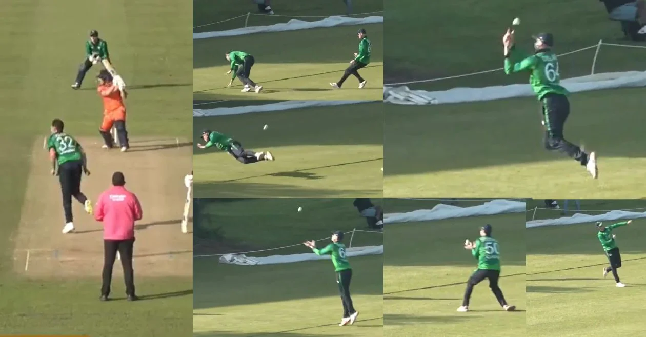 IRE vs NED: Harry Tector, Gareth Delany & George Dockrell team up to execute a vital boundary save