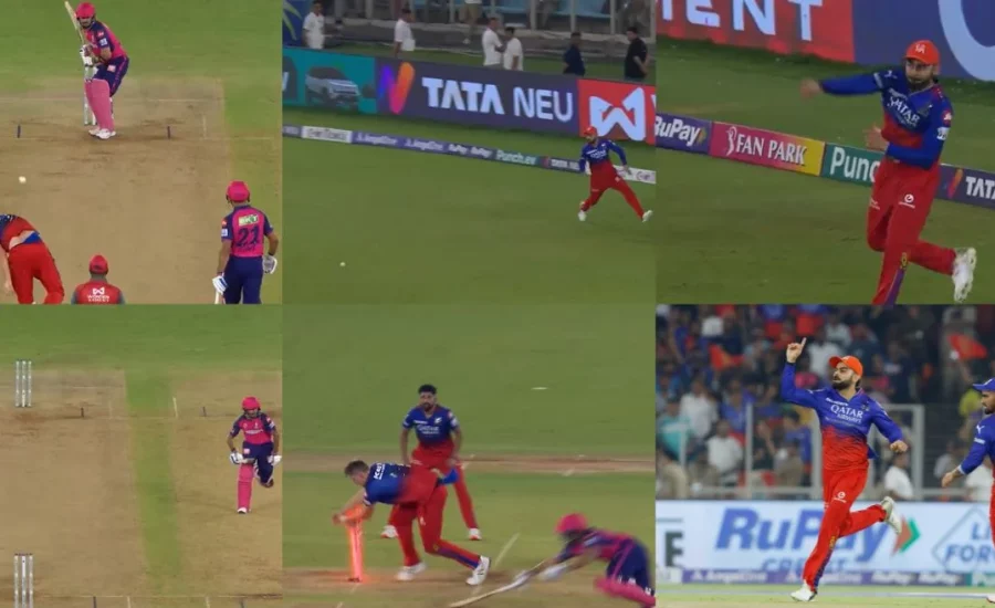 IPL 2024 : Virat Kohli’s superb reflexes lead to the run out of Dhruv Jurel in RR vs RCB Eliminator clash