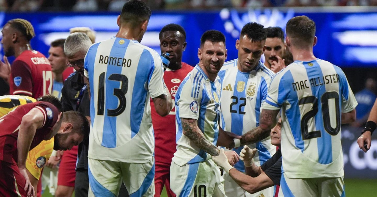 Messi and Argentina overcome Canada and poor surface, start Copa America title defense with 2-0 win