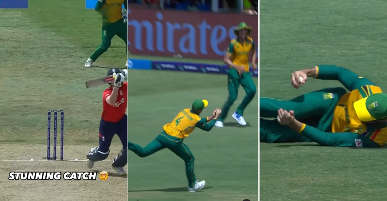 Aiden Markram takes a match-winning catch to see-off Harry Brook | ENG vs SA, T20 World Cup 2024