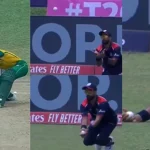 Ali Khan takes a superb catch in USA vs SA game