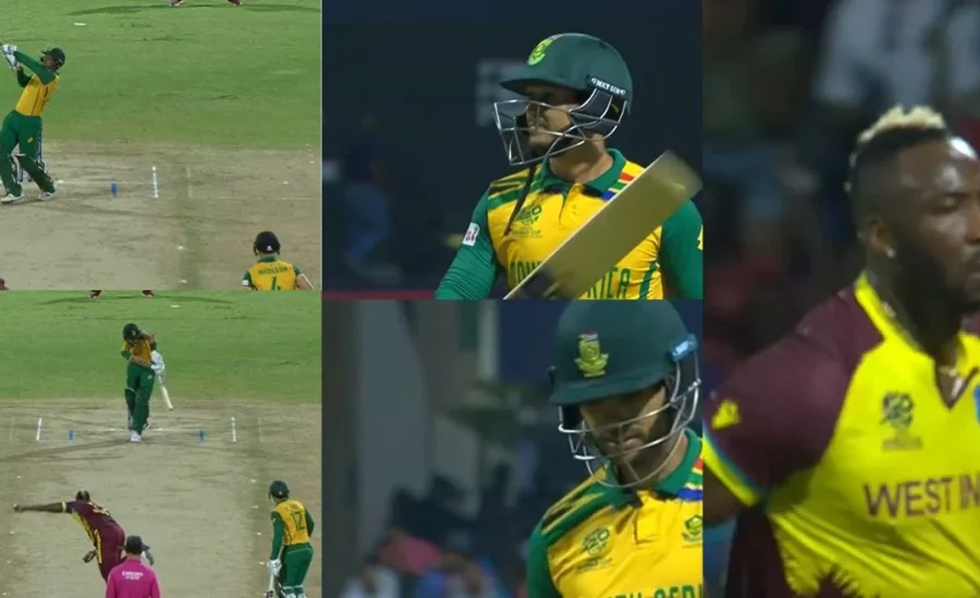 T20 World Cup 2024 : Andre Russell gives South Africa double blows by dismissing Quinton de Kock, Reeza Hendricks in same over