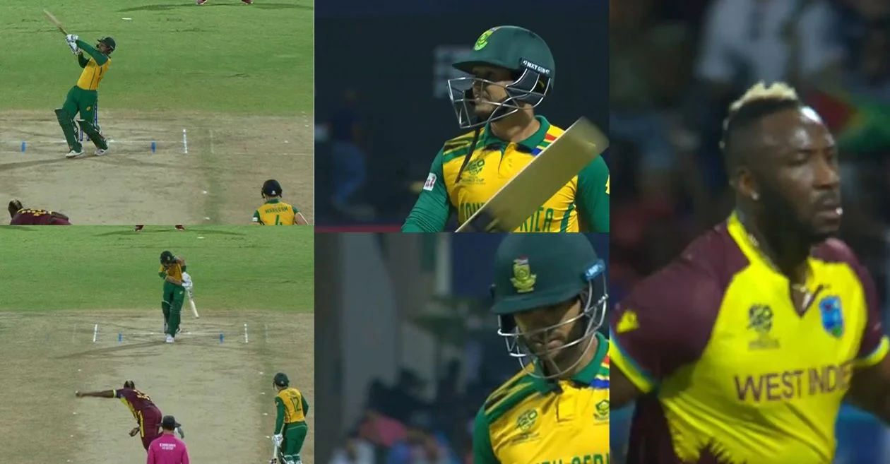 T20 World Cup 2024 : Andre Russell gives South Africa double blows by dismissing Quinton de Kock, Reeza Hendricks in same over