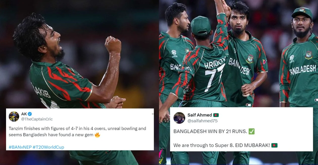 T20 World Cup 2024: Fans erupt in jubilation as Bangladesh storms into Super 8 with record win over Nepal