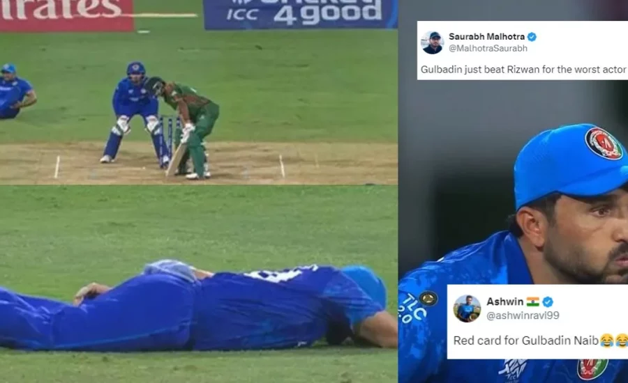 ‘Oscar level acting’: Fans react with amusement at Gulbadin Naib’s fall after Jonathan Trott tells him to slow down the AFG vs BAN game | T20 World Cup 2024