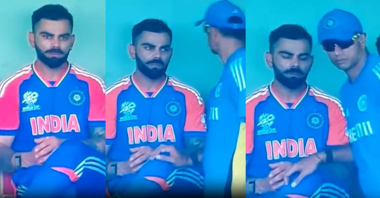 Rahul Dravid consoles heartbroken Virat Kohli after single-digit score in IND vs ENG semifinal at T20 WC 2024